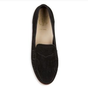 Cole Haan Classic Suede Black Penny Loafers